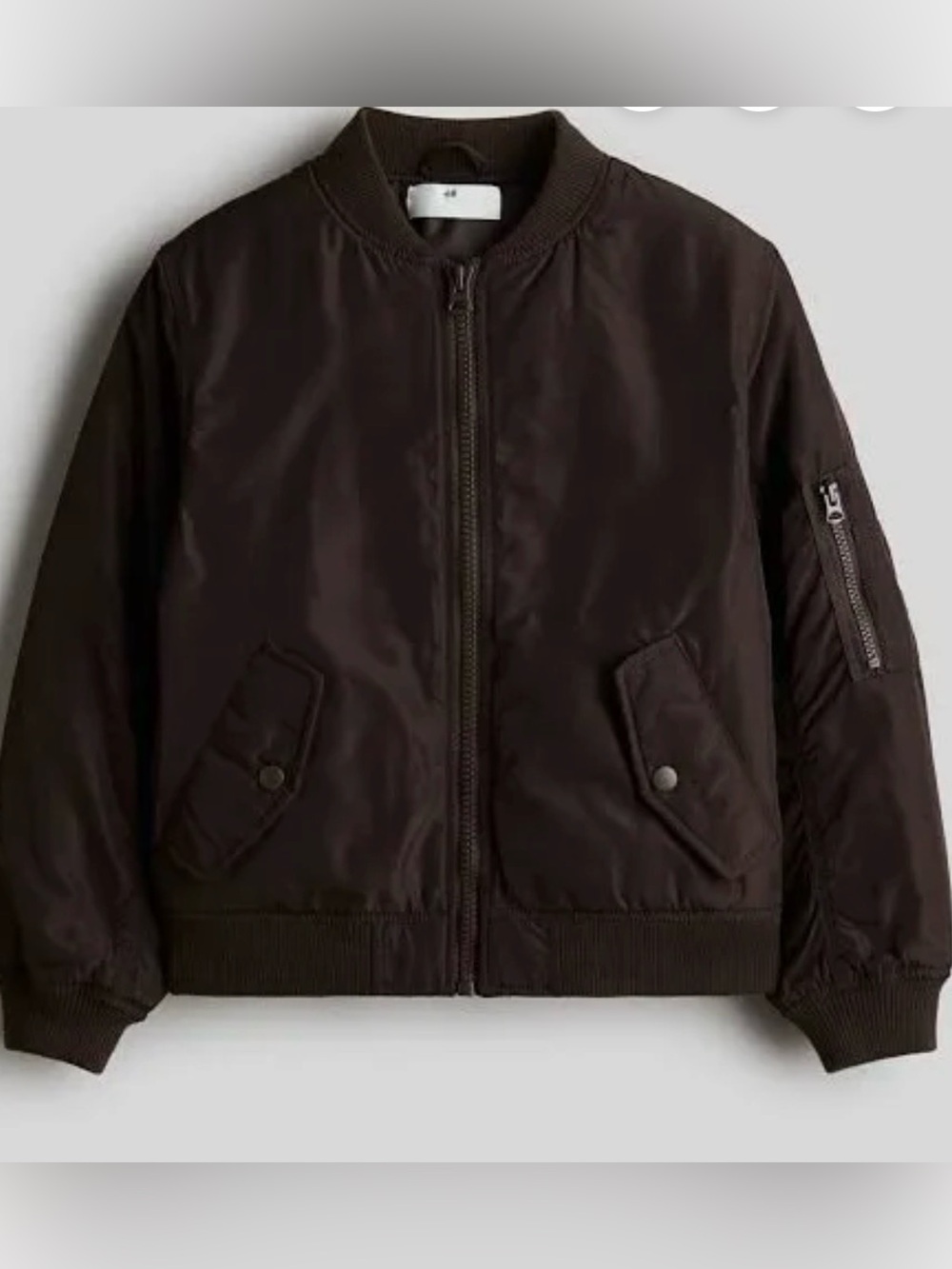 H&M Kids Dark Brown Bomber Jacket 12-13